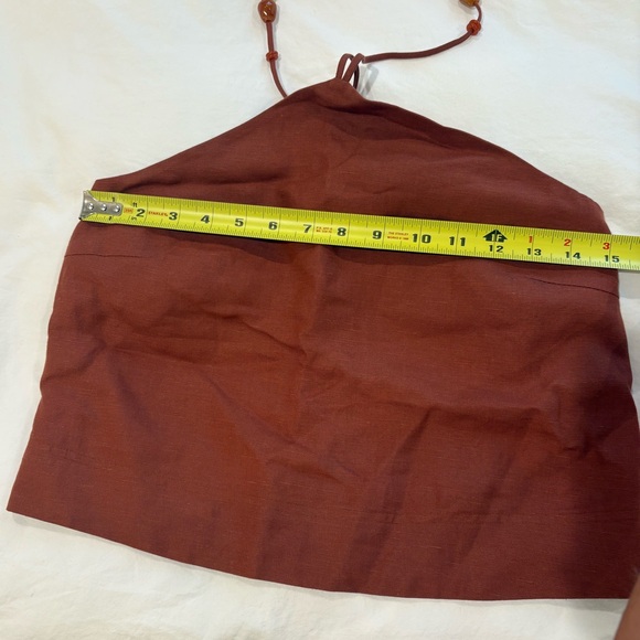 Sezane Linen Halter Crop Top - Picture 4 of 6